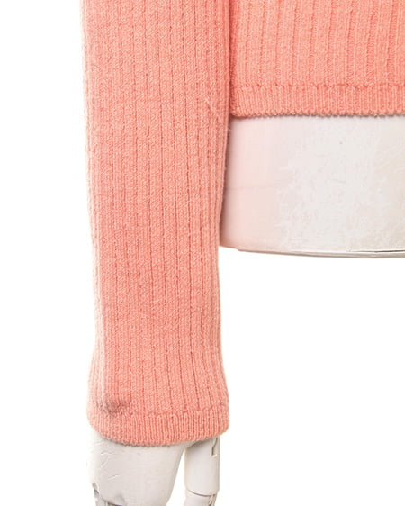 INGNI（イング） 衿ビジューリブニット長袖 ﾋﾟﾝｸ/ｵﾚﾝｼﾞ