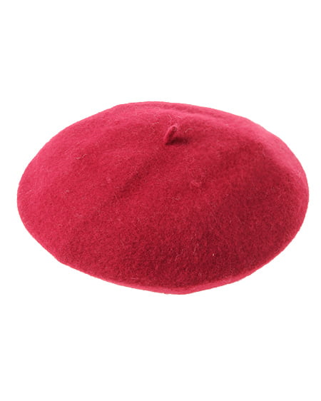 allamanda(アラマンダ) シンプルフェルトベレー帽 ボルドー