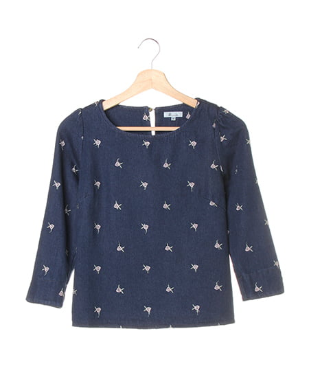 お花刺繍TOPS