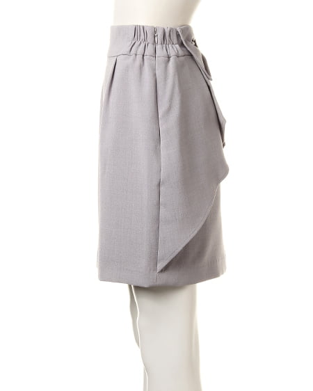 INGNI(イング) Backラッフルリボンタイトスカート グレー