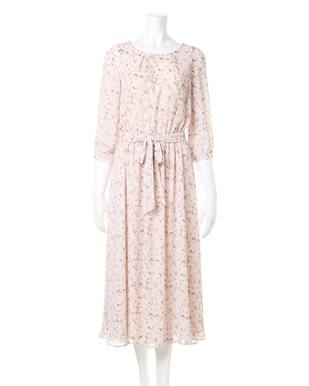 【WEB限定】花柄ロングワンピース