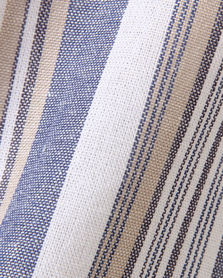 INGNI(イング) フロント釦ワンピース ブルー/ストライプ