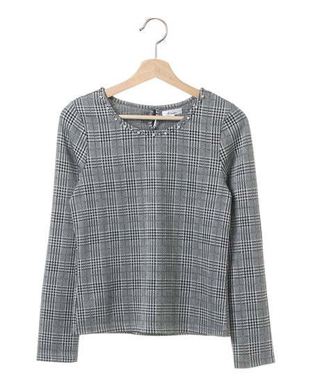 チェック柄カットTOPS