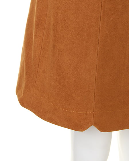 INGNI(イング) レースUP台形/スカート キャメル