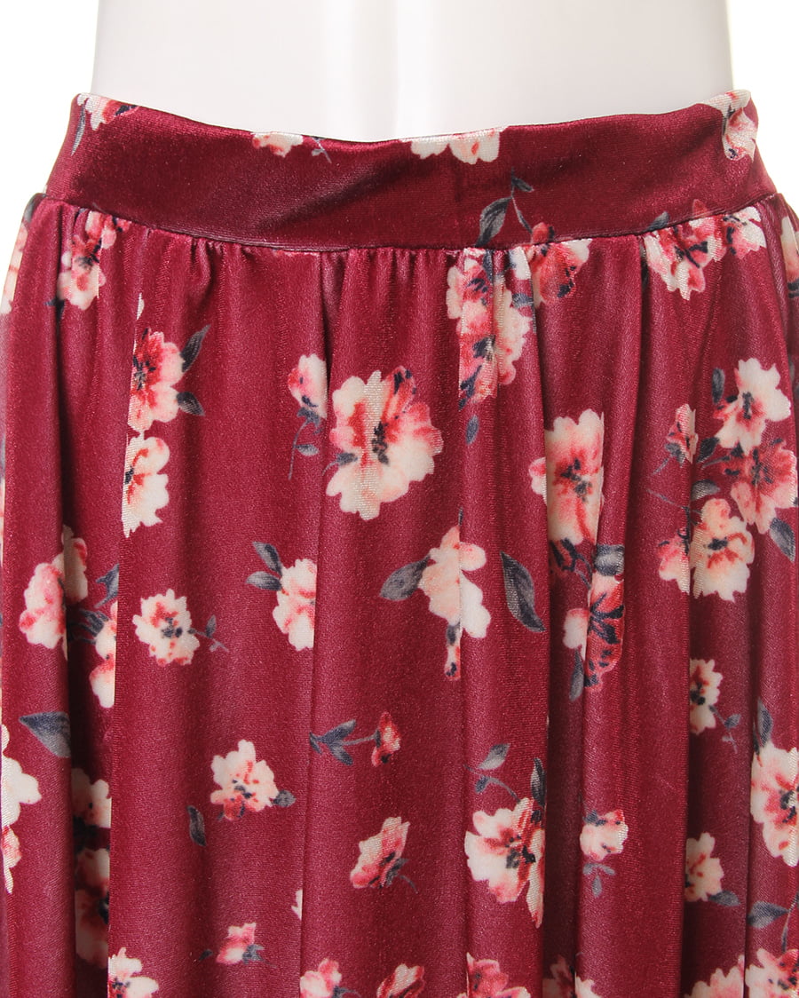 MARIELLA BURANI イタリア製 花柄 ベロアスカート I42 MARIELLA BURANI イタリア製 花柄 ベロアスカート I42 キラキラ