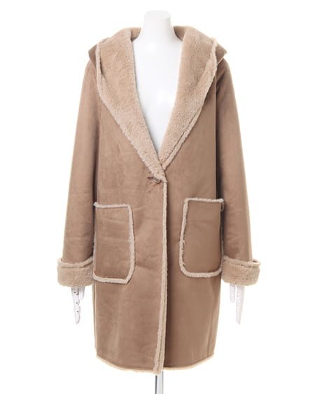 INGNI（イング） ボンディングフーディガン ｷｬﾒﾙ