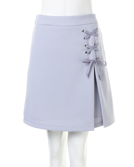 INGNI（イング） サイドレースUP台形スカート ｻｯｸｽ