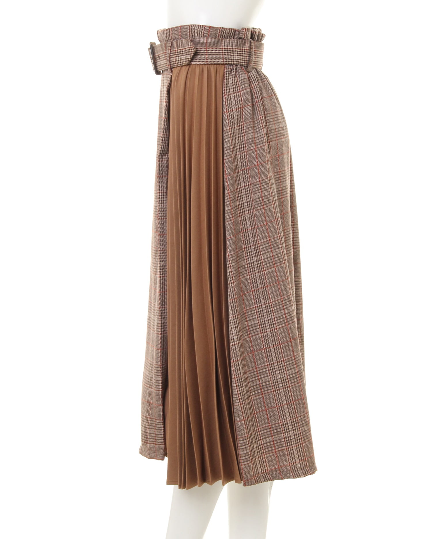 配色／チェック柄ミディスカート｜allamanda(アラマンダ) 公式通販