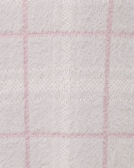 INGNI（イング） チェック切替オフタートル／チュニックニット ｸﾞﾚｰ