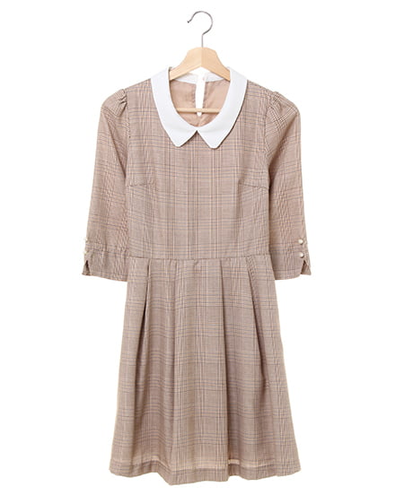 グレンチェック／襟付きワンピース｜allamanda(アラマンダ) 公式通販