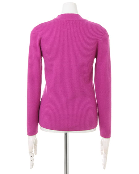 INGNI（イング） 装飾付ハイネックトップス ﾗﾍﾞﾝﾀﾞｰ/ﾋﾟﾝｸ