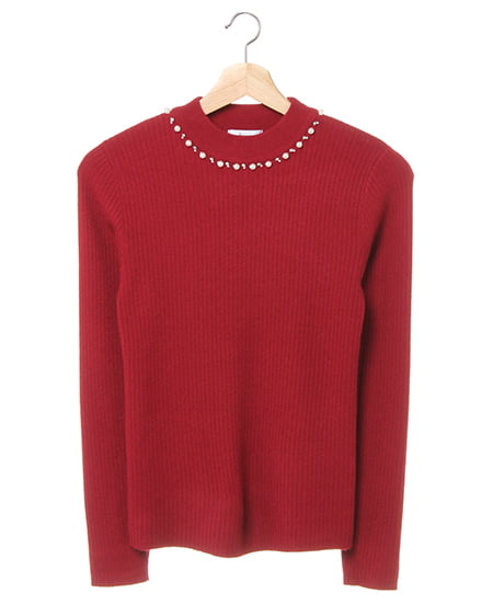 INGNI(イング) 装飾付ハイネックトップス ﾎﾞﾙﾄﾞｰ