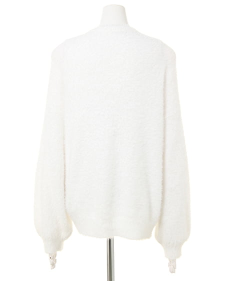 INGNI(イング) フェザー装飾ニット オフホワイト