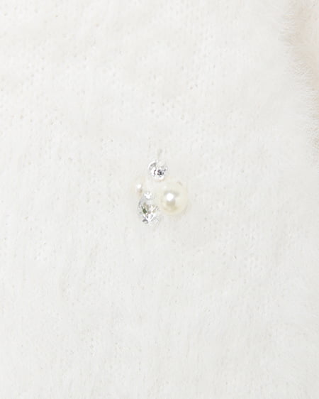 INGNI(イング) フェザー装飾ニット オフホワイト