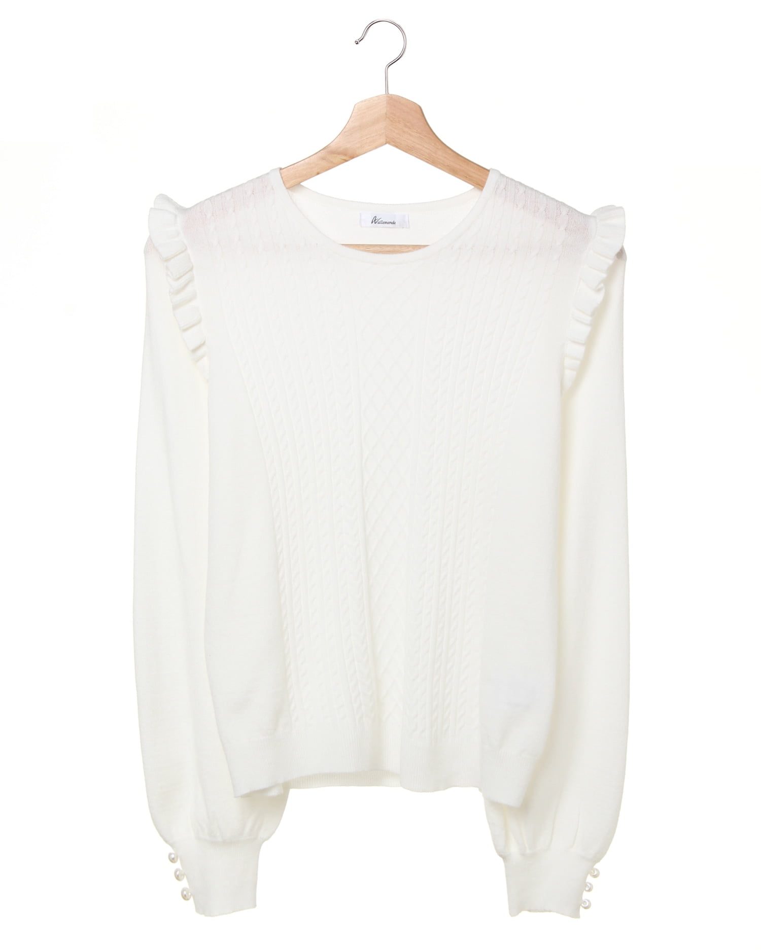 肩フリル・ケーブルニット｜allamanda(アラマンダ) 公式通販｜INGNI STORE