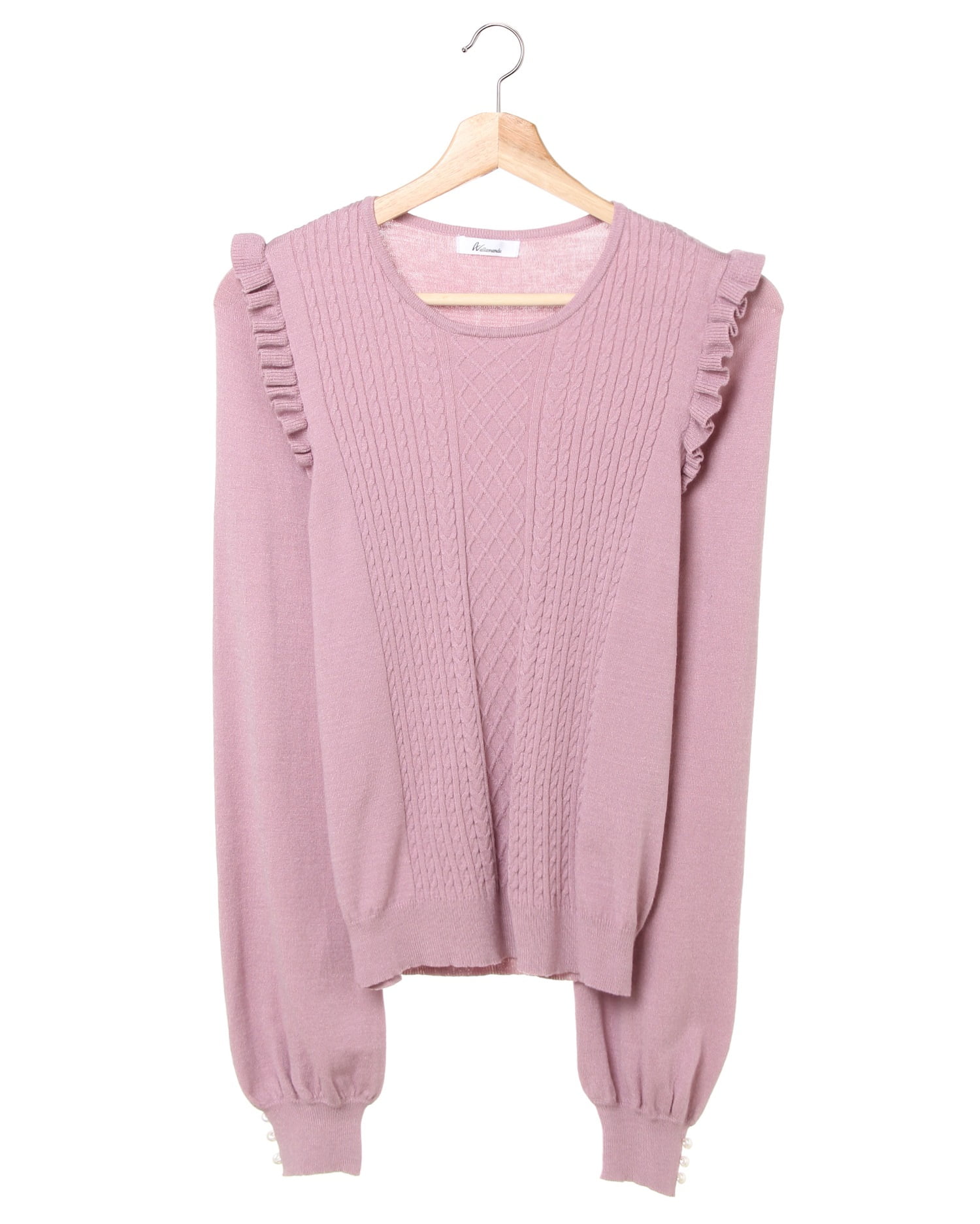 肩フリル・ケーブルニット｜allamanda(アラマンダ) 公式通販｜INGNI STORE