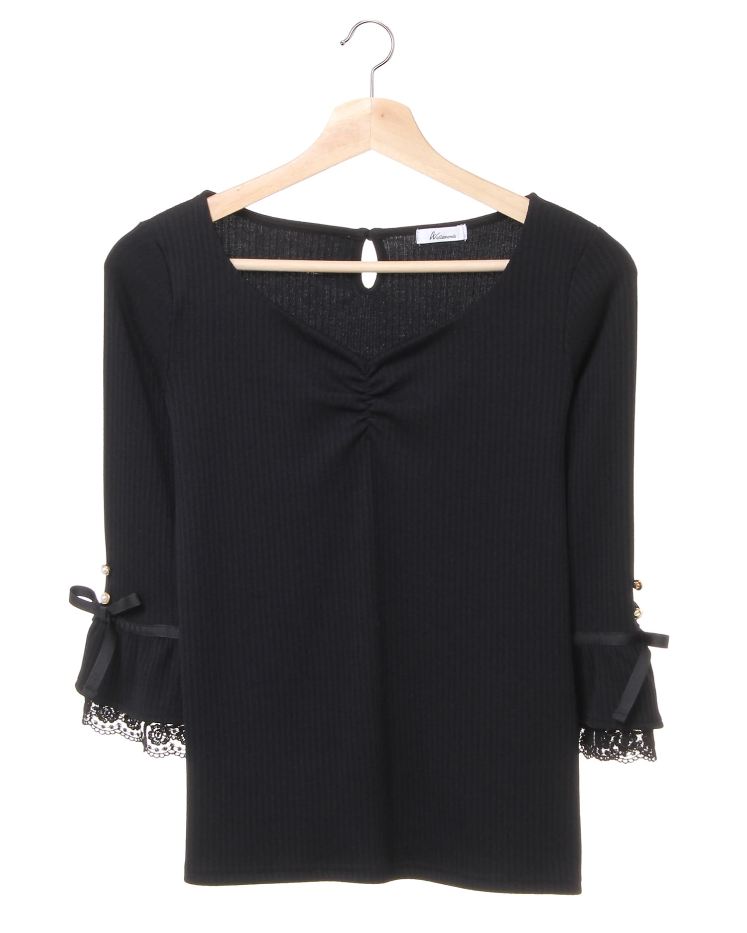 袖フレアレーストップス／7分袖｜allamanda(アラマンダ) 公式通販