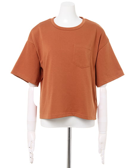 INGNI(イング) 無地ポケット付Tシャツ オレンジ