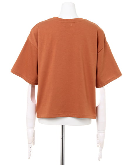 INGNI(イング) 無地ポケット付Tシャツ オレンジ