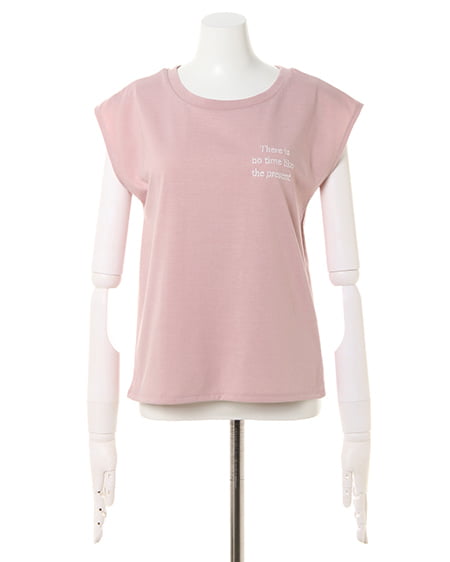 INGNI（イング） フレンチスリーブ胸ロゴTシャツ ﾋﾟﾝｸ