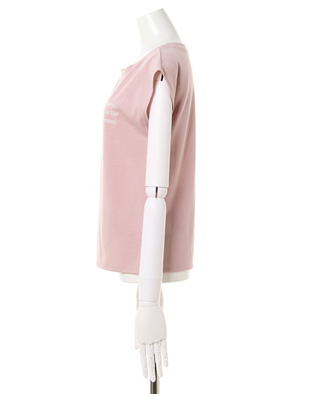 INGNI（イング） フレンチスリーブ胸ロゴTシャツ ﾋﾟﾝｸ