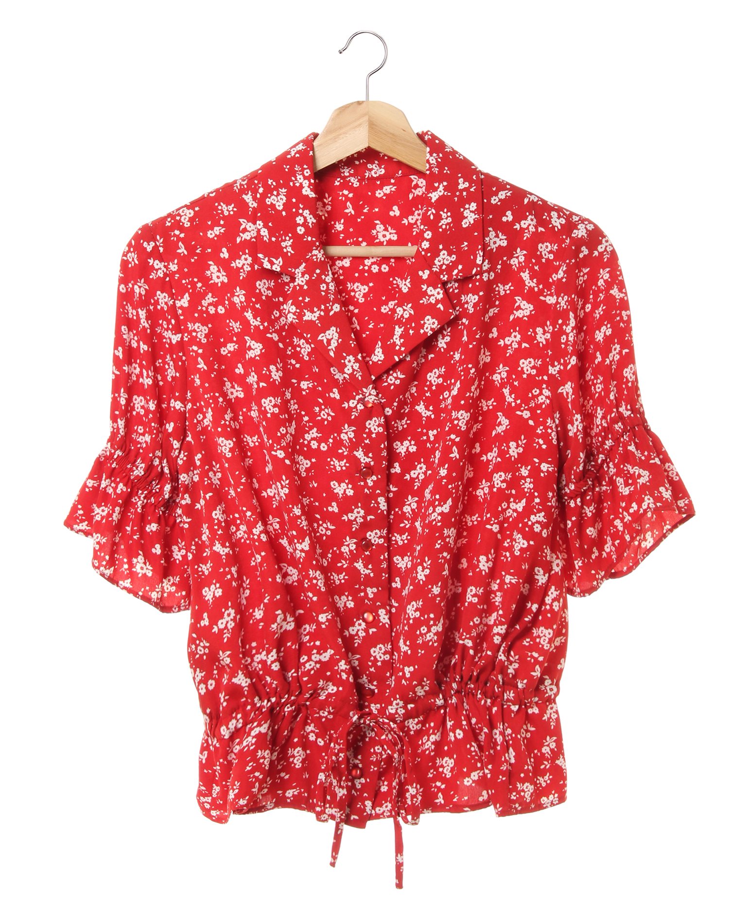 開襟単色シャーリング／ブラウス｜allamanda(アラマンダ) 公式通販