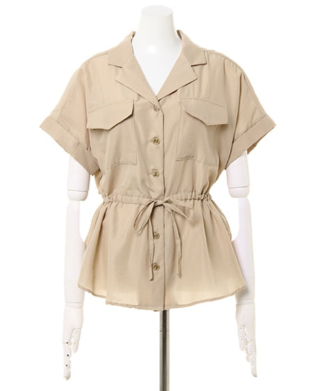 INGNI（イング） ドロストサファリ／シャツ ﾍﾞｰｼﾞｭ