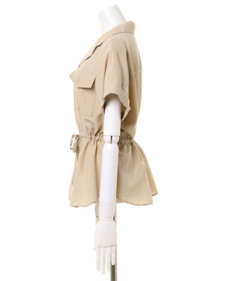 INGNI（イング） ドロストサファリ／シャツ ﾍﾞｰｼﾞｭ