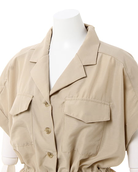 INGNI（イング） ドロストサファリ／シャツ ﾍﾞｰｼﾞｭ