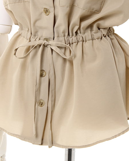 INGNI（イング） ドロストサファリ／シャツ ﾍﾞｰｼﾞｭ