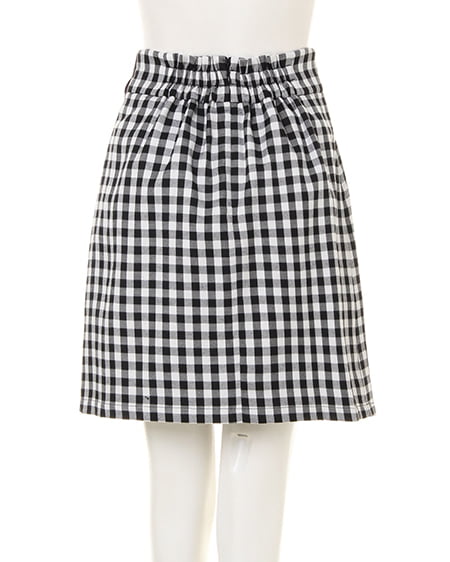 INGNI（イング） サイドベルト台形スカート／Ｂ ｸﾛ/ｷﾞﾝｶﾞﾑ