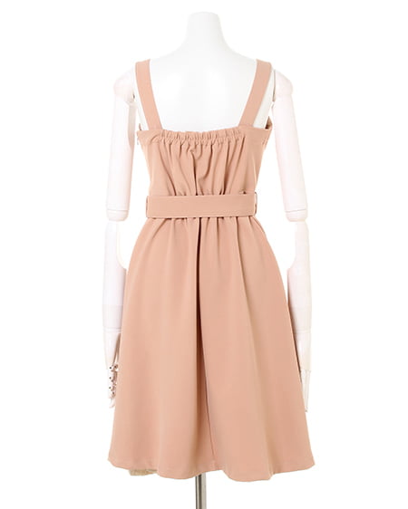 INGNI(イング) チェック柄/配色ジャンパースカート ベージュ