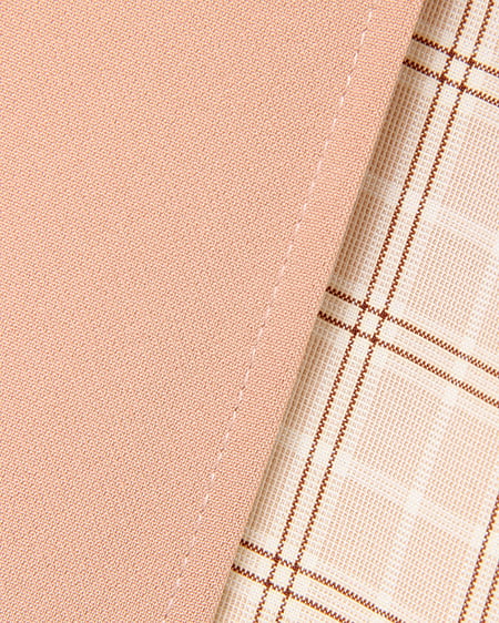 INGNI(イング) チェック柄/配色ジャンパースカート ベージュ