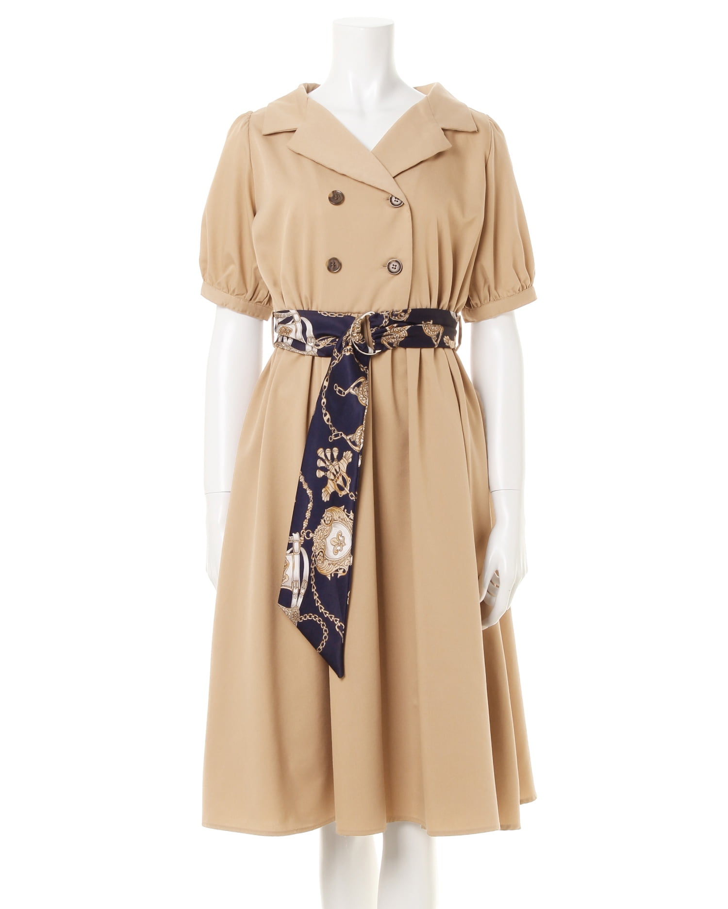 アラマンダ スカーフサッシュ付トレンチ／ワンピース｜allamanda(アラマンダ) 公式