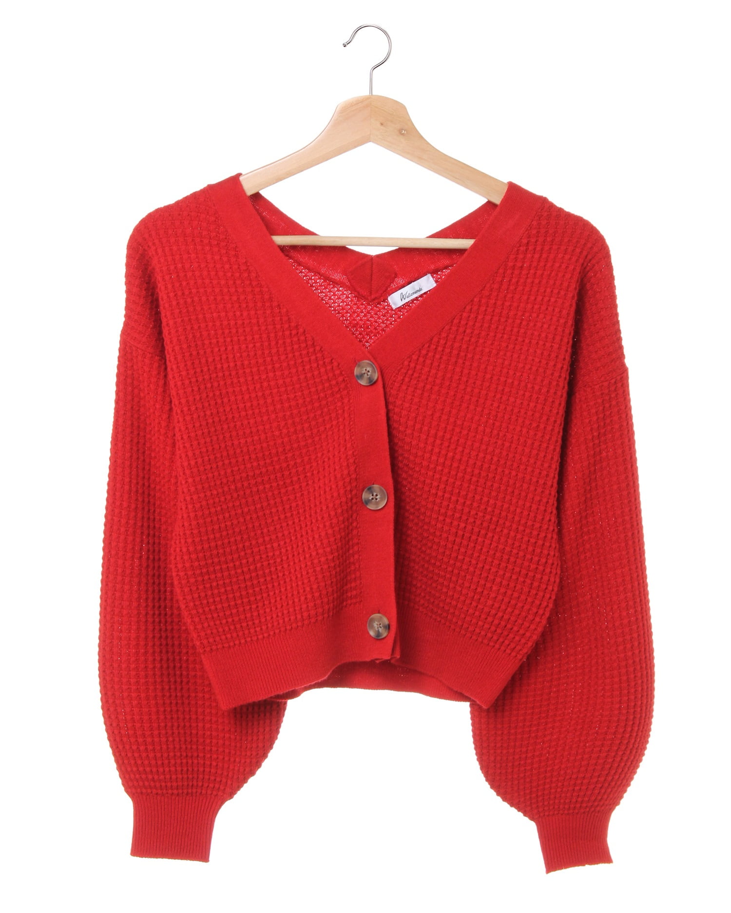 ショート丈ワッフルカーディガン｜allamanda(アラマンダ) 公式通販