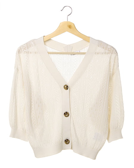 INGNI(イング) パターンメッシュカーディガン／A