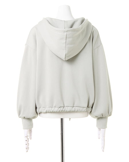 INGNI（イング） Vネック裾ドロストパーカー ﾐﾝﾄｸﾞﾘｰﾝ