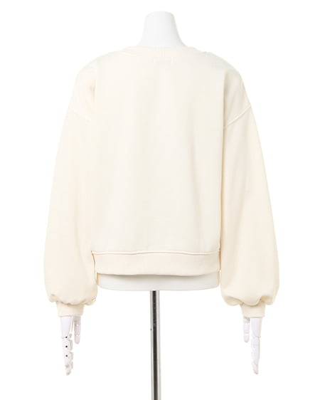 INGNI(イング) 裏起毛転写トップス オフホワイト/A