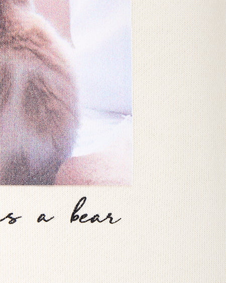 INGNI(イング) 裏起毛転写トップス オフホワイト/A