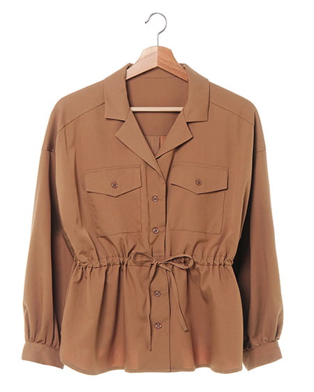 リネンドロストシャツ 開襟／ドロストシャツ｜allamanda(アラマンダ) 公式通販｜INGNI