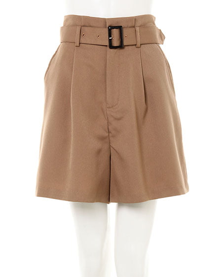 共ベルト付きショートパンツ