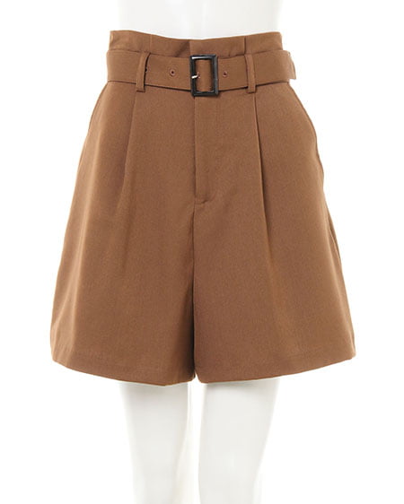 共ベルト付きショートパンツ