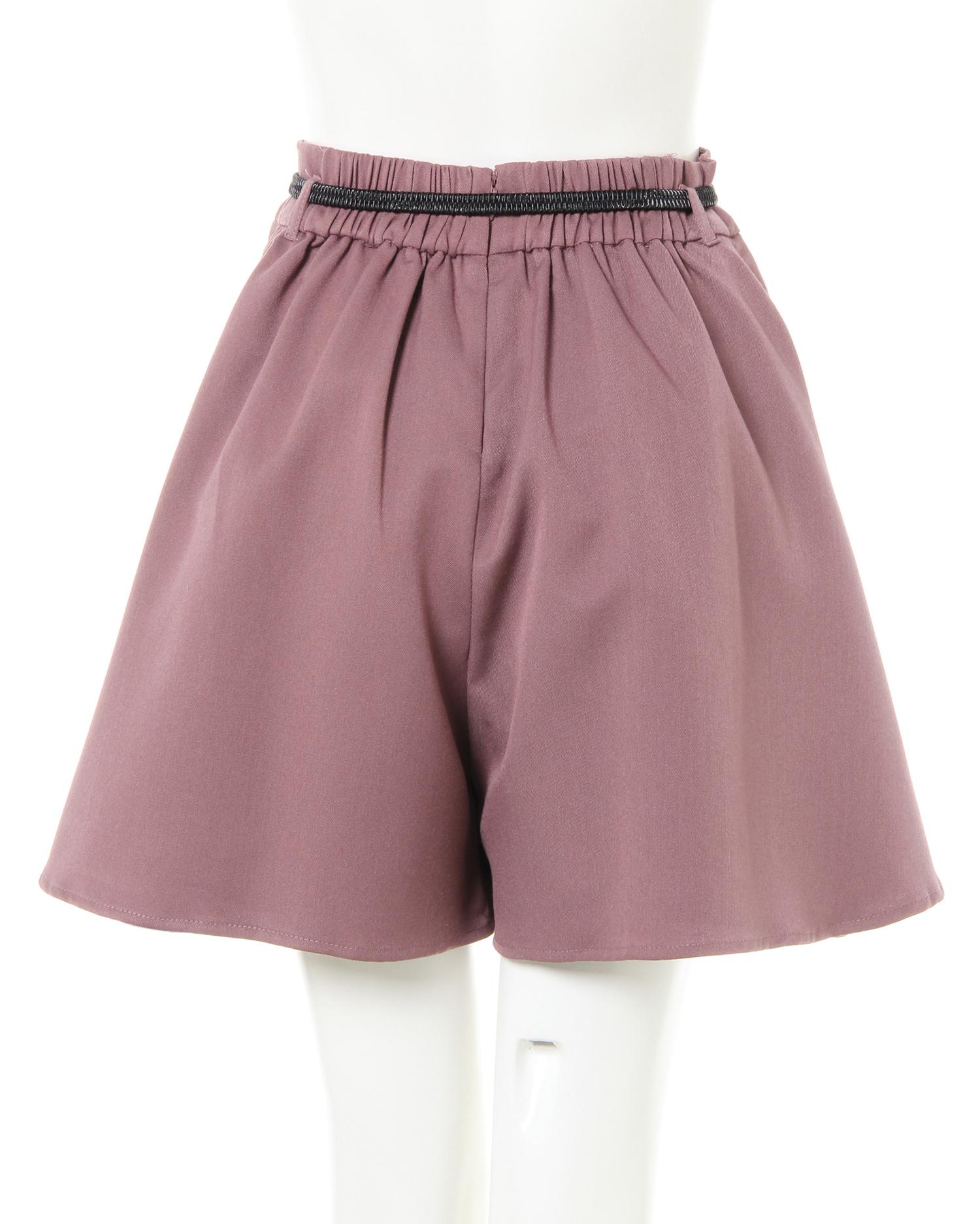 【ADORE】36size ネイビー キュロット リングベルト付き ベルト 栃木レザー メンズ 本革 40mm Wリングベルト 無段階 日本