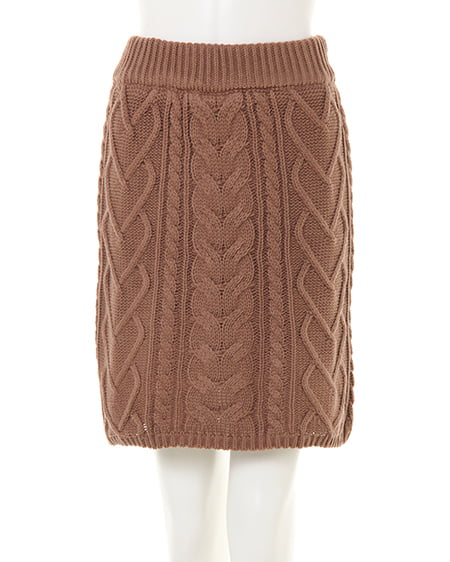 ケーブルニット／スカート