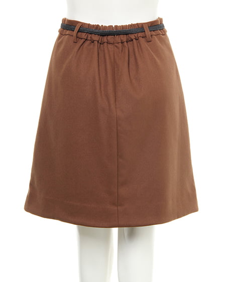 INGNI（イング） 無地ベルト付き台形スカート ﾌﾞﾗｳﾝ