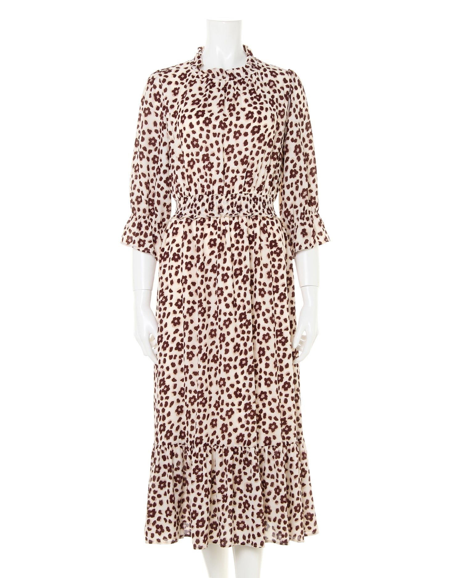 ハイネック／ヒョウ柄マキシワンピース｜allamanda(アラマンダ) 公式