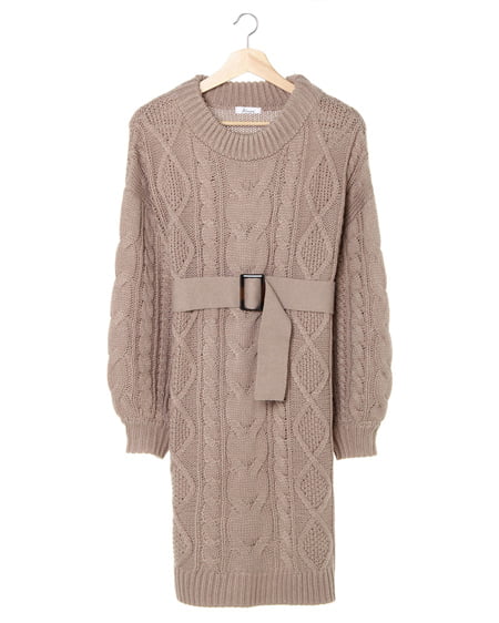 ケーブルニット／ワンピース