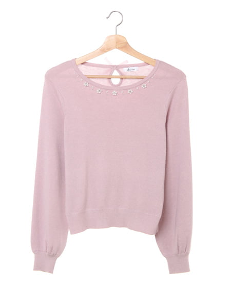 装飾ハイゲージニット