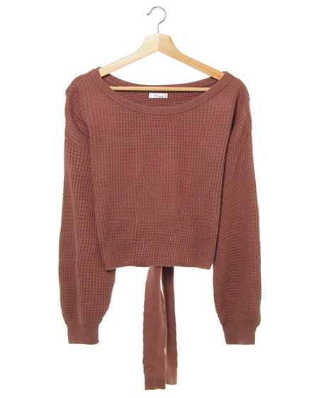 裾リボン／ニット