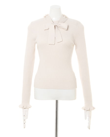 INGNI(イング) リボンボウタイニット オフホワイト